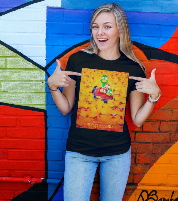 Illumination Presents Migration Ducks In Sunglasses Scene T-Shirt