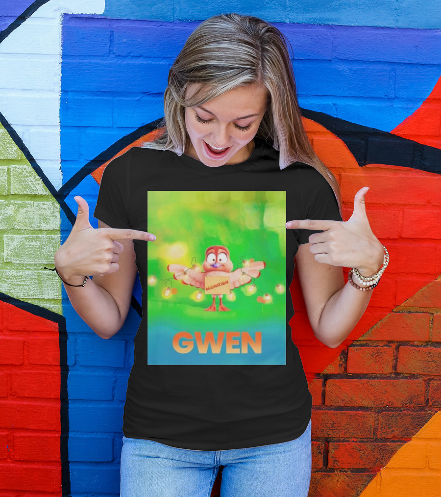 Migration Gwen Festive Bird Animation T-Shirt