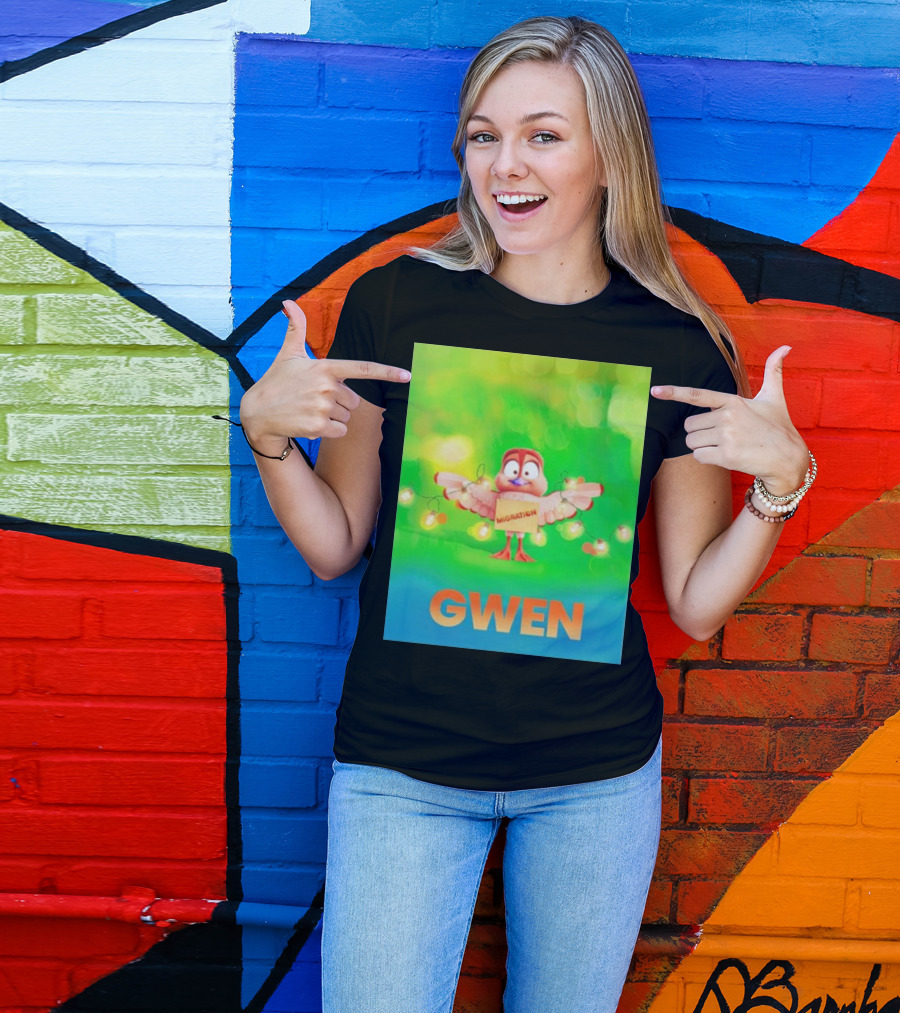 Migration Gwen Festive Bird Animation T-Shirt