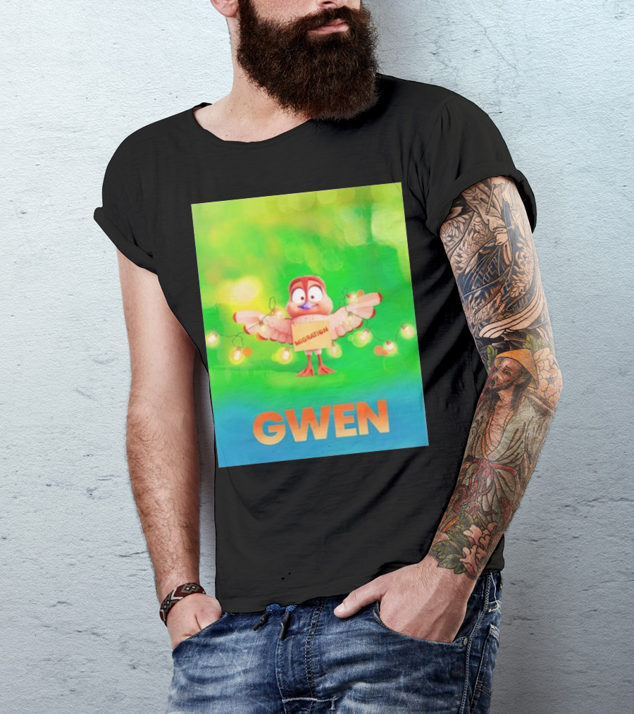 Migration Gwen Festive Bird Animation T-Shirt