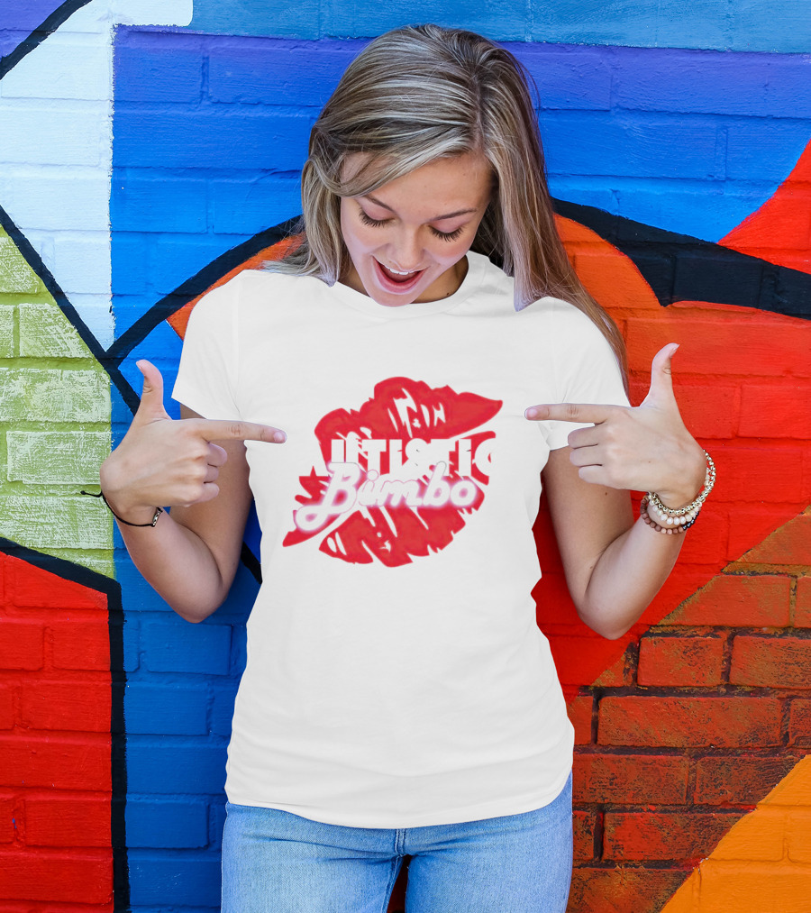 Autistic Bimbo Bold Red Lips T-Shirt