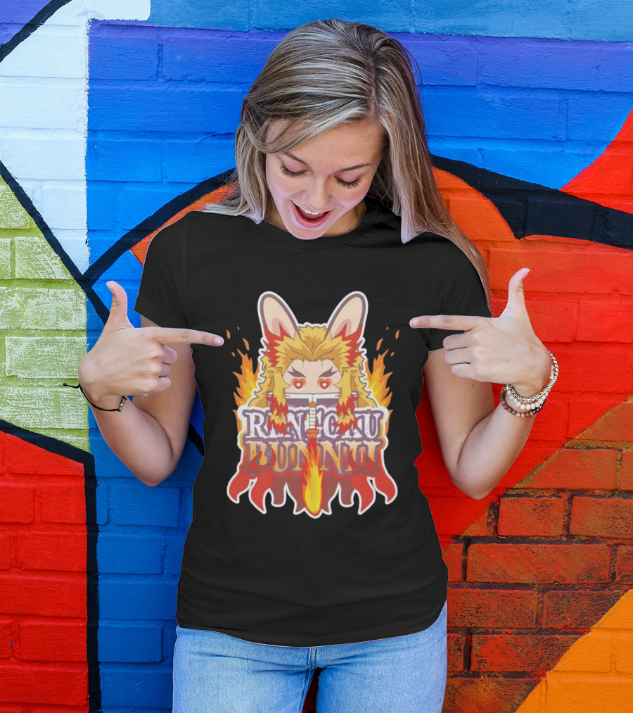 Bunnii Gang Rengoku Bunnii Fire Ears T-Shirt