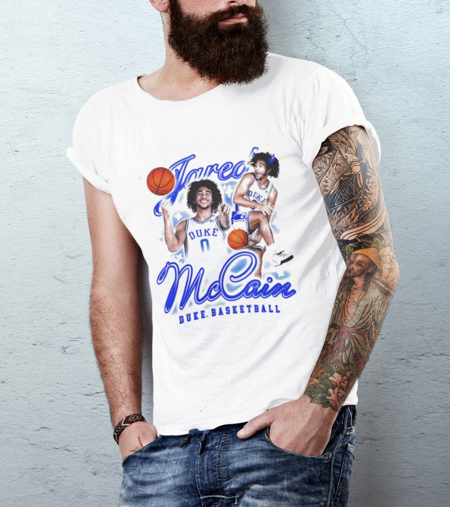 Jared McCain Duke Basketball Player With Ball T-Shirt
