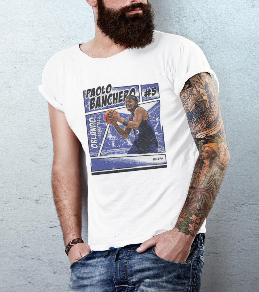 Paolo Banchero Orlando Basketball #5 NBPA Comic T-Shirt