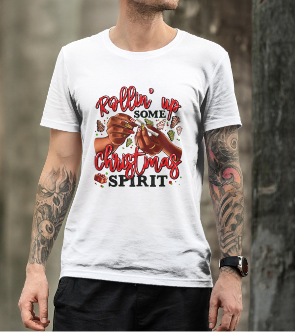 Rollin’ Up Some Christmas Spirit With Festive Candy Canes And Holiday Cheer T-Shirt