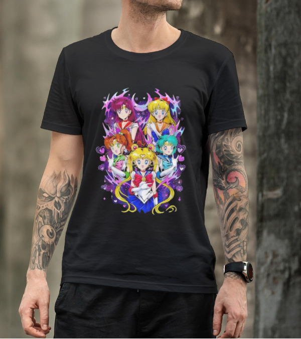 Sailor Moon Justice Serenity Usagi Tsukino And Sailor Guardians Anime T-Shirt