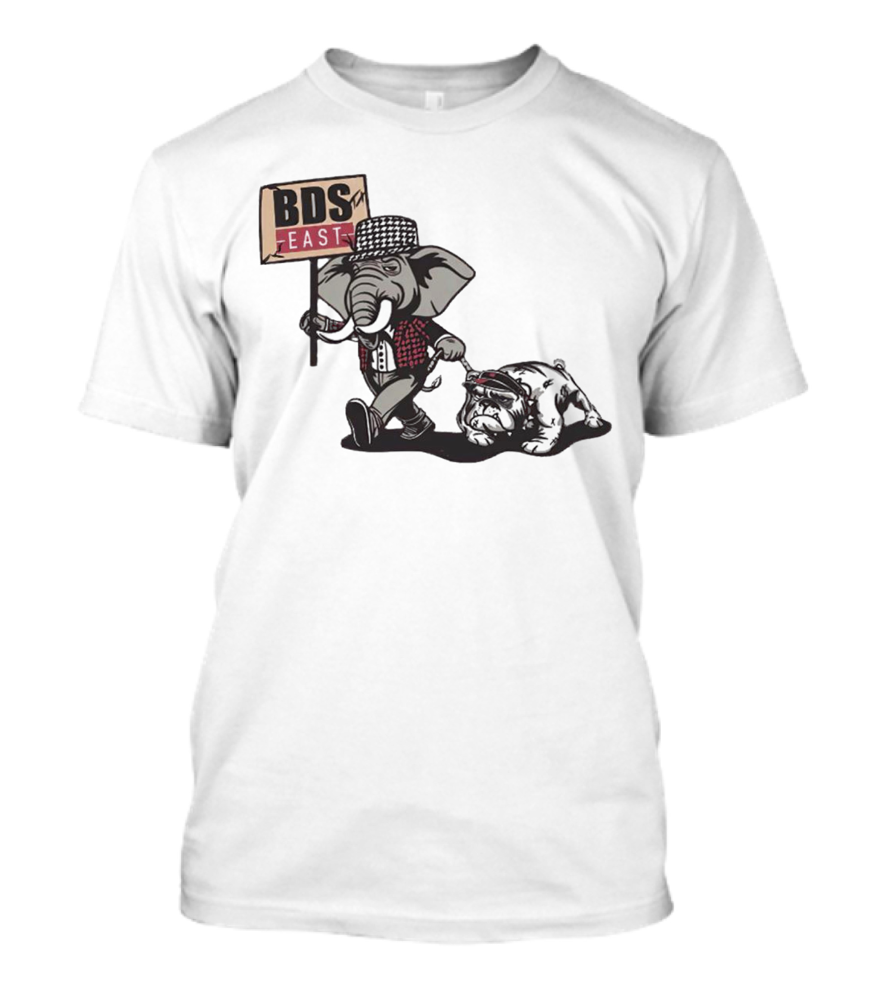 Alabama SEC Championship BDS East Elephant And Bulldog Mascots T-Shirt