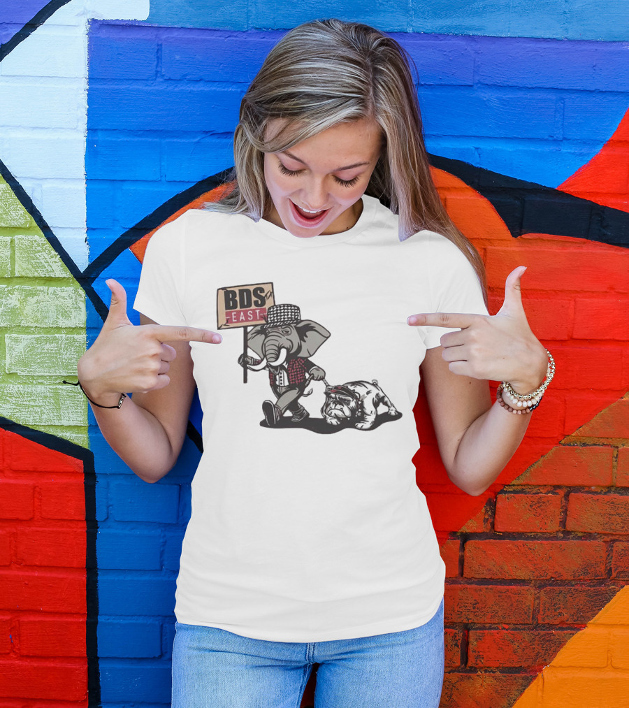 Alabama SEC Championship BDS East Elephant And Bulldog Mascots T-Shirt