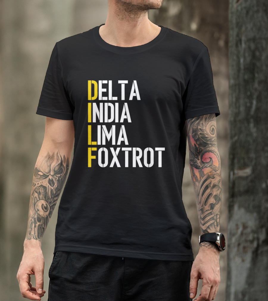 Dilf Delta India Lima Foxtrot Phonetic Alphabet Humor T-Shirt