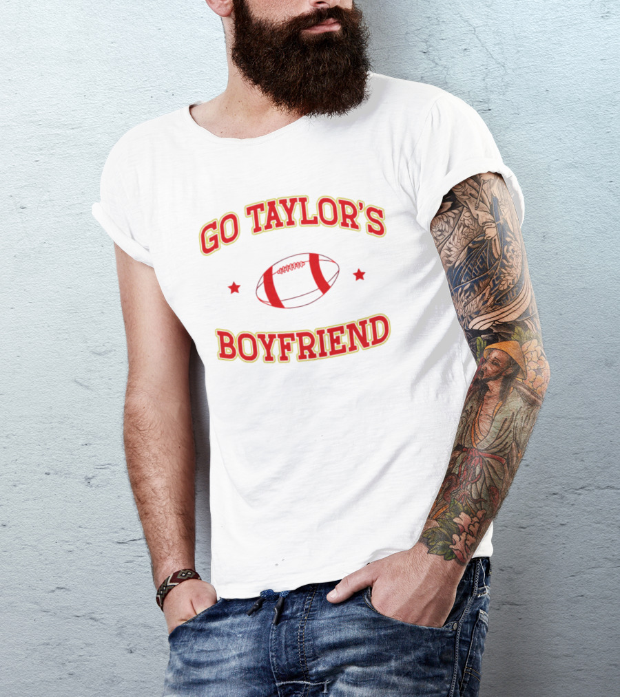 Go Taylor's Boyfriend Football Christmas T-Shirt