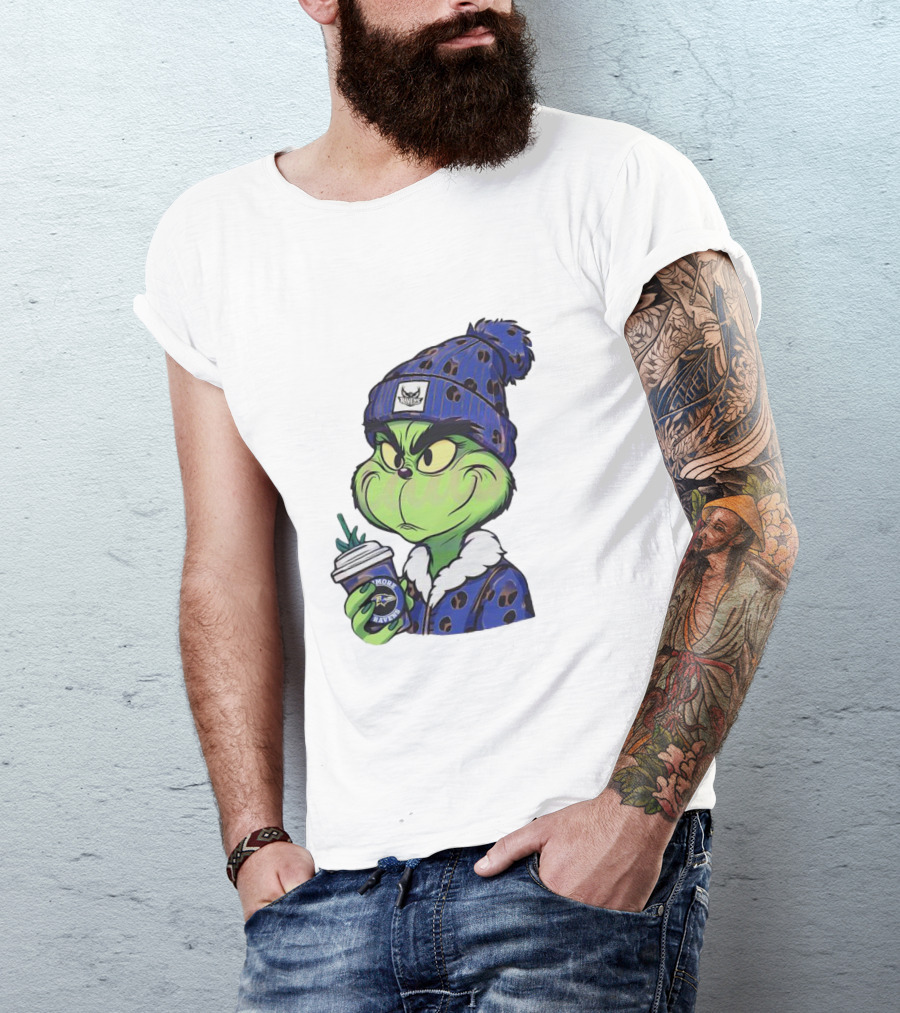 Grinch Boujee Baltimore Ravens Coffee Lover T-Shirt