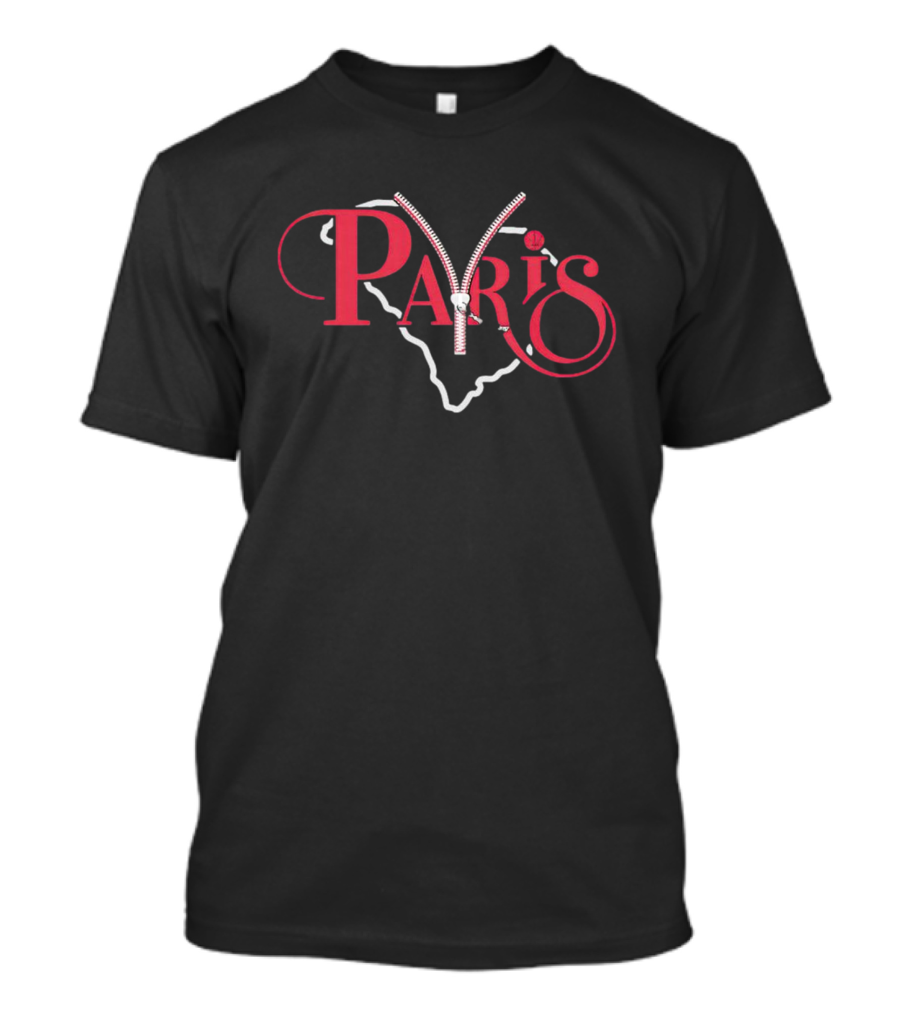 Paris South Carolina Map Zipper T-Shirt