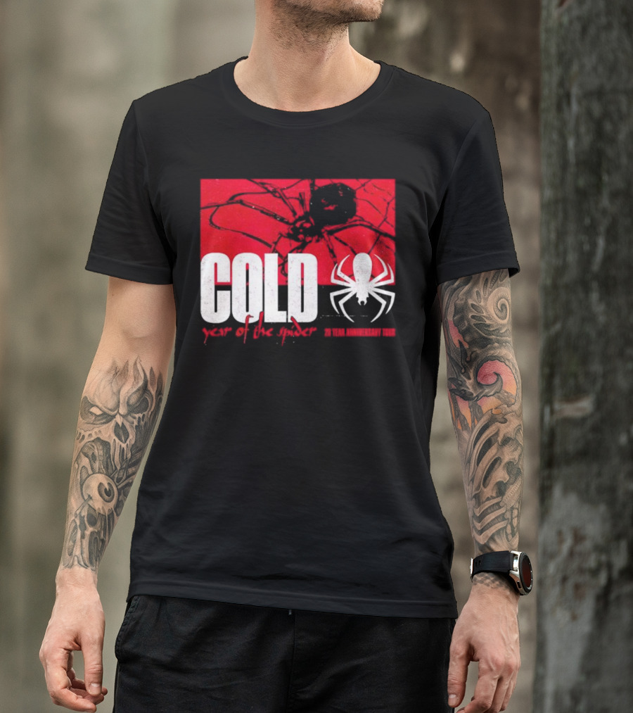 Cold Year Of The Spider 20 Year Anniversary Tour Red And Black Spider T-Shirt