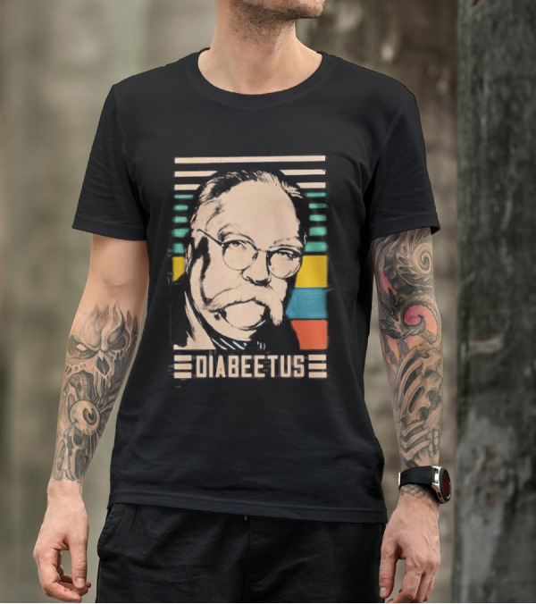 Diabeetus Wilford Brimley Vintage Retro Stripes T-Shirt