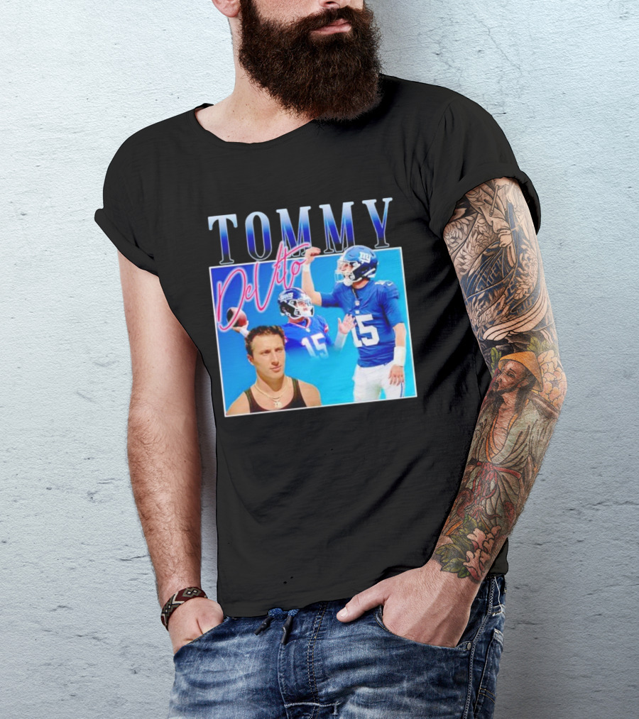 TOMMY DeVito New York Giants Quarterback Legacy T-Shirt