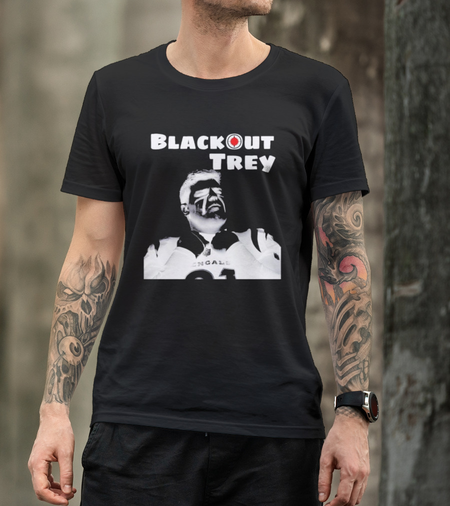 Blackout Trey Cincinnati Bengals 91 T-Shirt