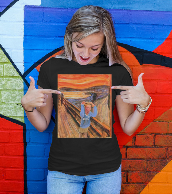 Erling Haaland Scream Painting Parody Munch Influence T-Shirt