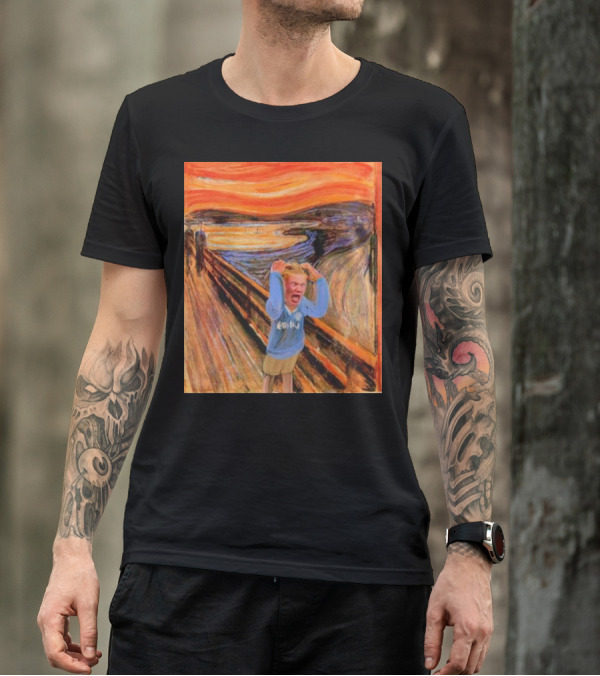 Erling Haaland Scream Painting Parody Munch Influence T-Shirt
