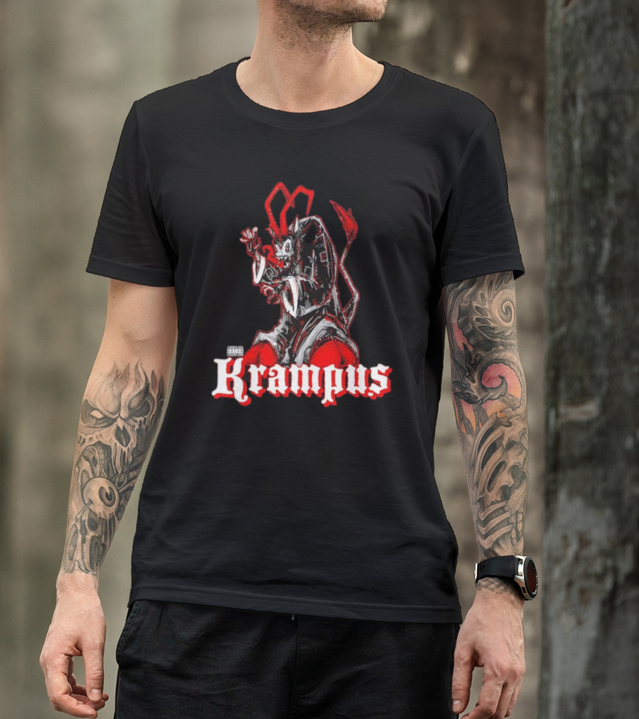 Krampus IV Explicit Content Warning Parental Advisory T-Shirt