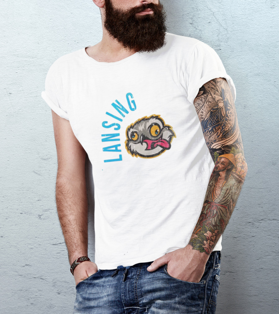 Lansing Baseball Club Owl Mascot T-Shirt