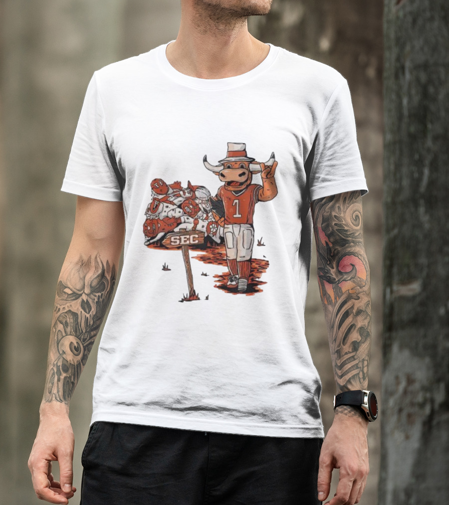 Texas Longhorns Mascot Celebrating SEC Victory T-Shirt