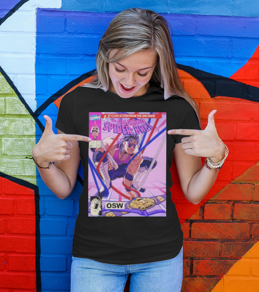 OSW The Amazing Spider-Bret First Class Action From The 2nd Rope Comic Cover T-Shirt