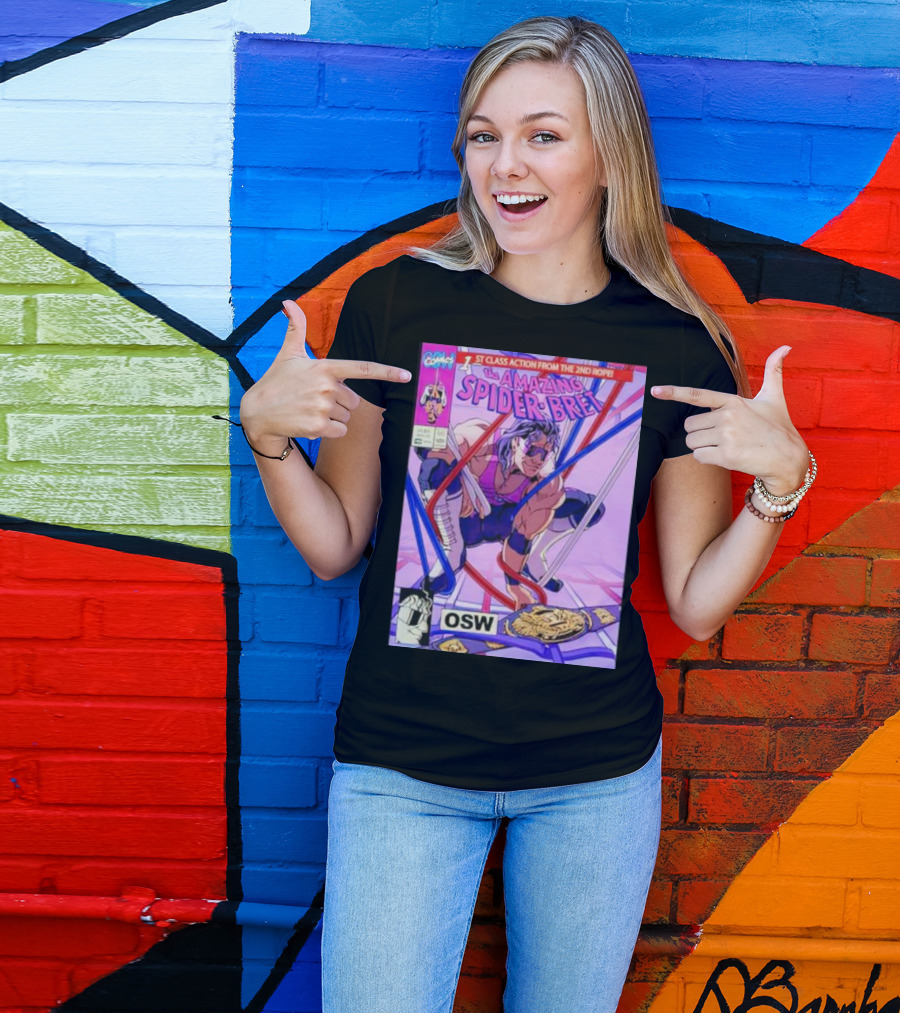 OSW The Amazing Spider-Bret First Class Action From The 2nd Rope Comic Cover T-Shirt