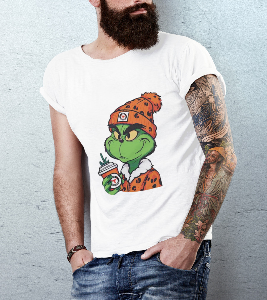 Grinch Boujee Texas Longhorns Cozy Coffee Lover T-Shirt