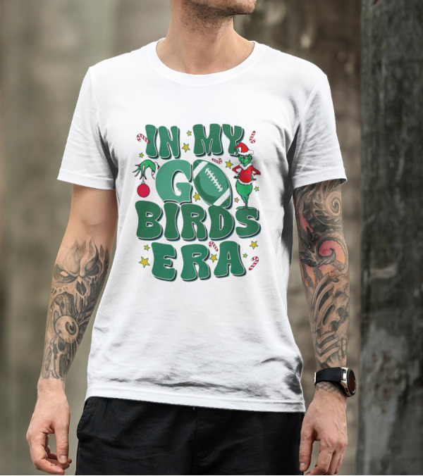 Grinch Go Birds Era Philadelphia Eagles Christmas T-Shirt