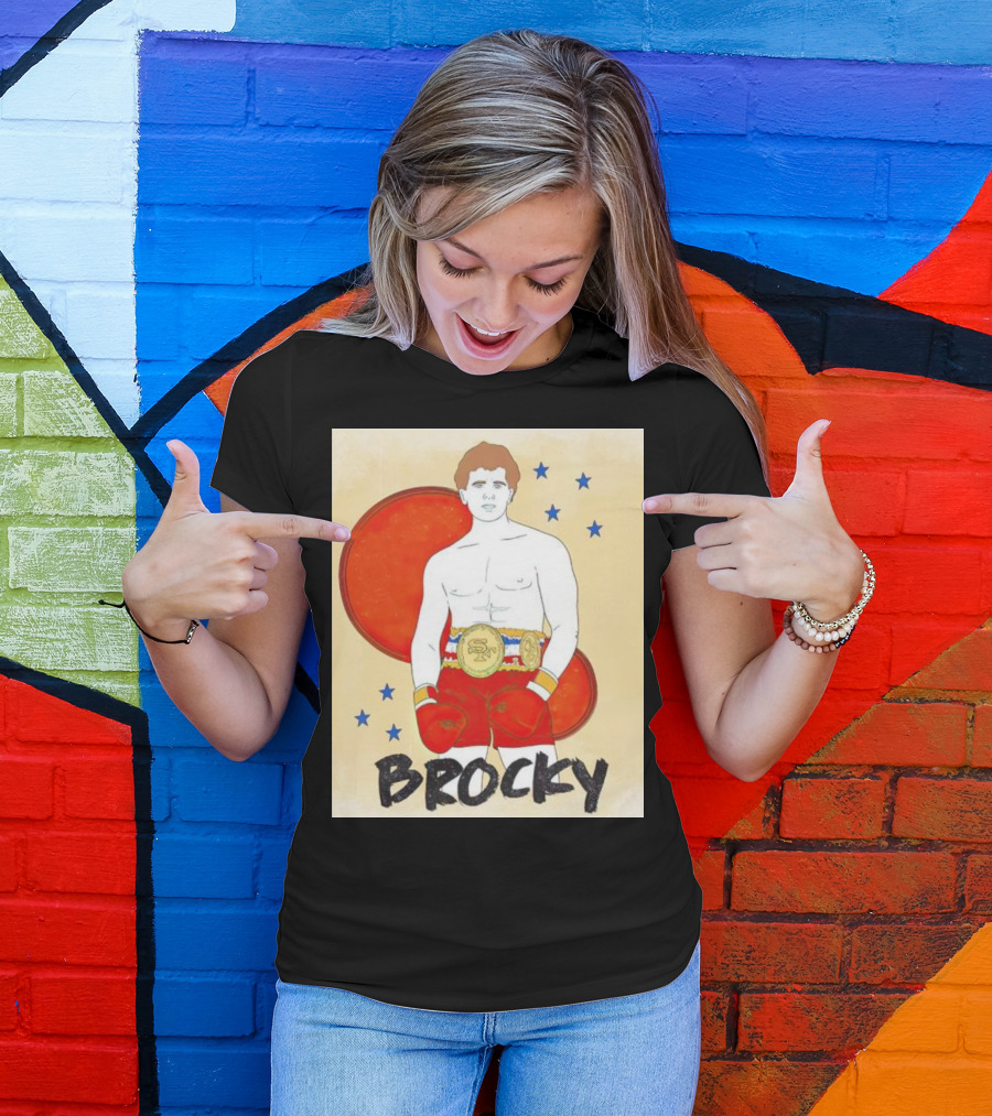 Brocky Boxing Champion Illustration By Rita Oak T-Shirt