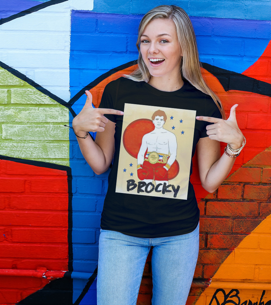 Brocky Boxing Champion Illustration By Rita Oak T-Shirt
