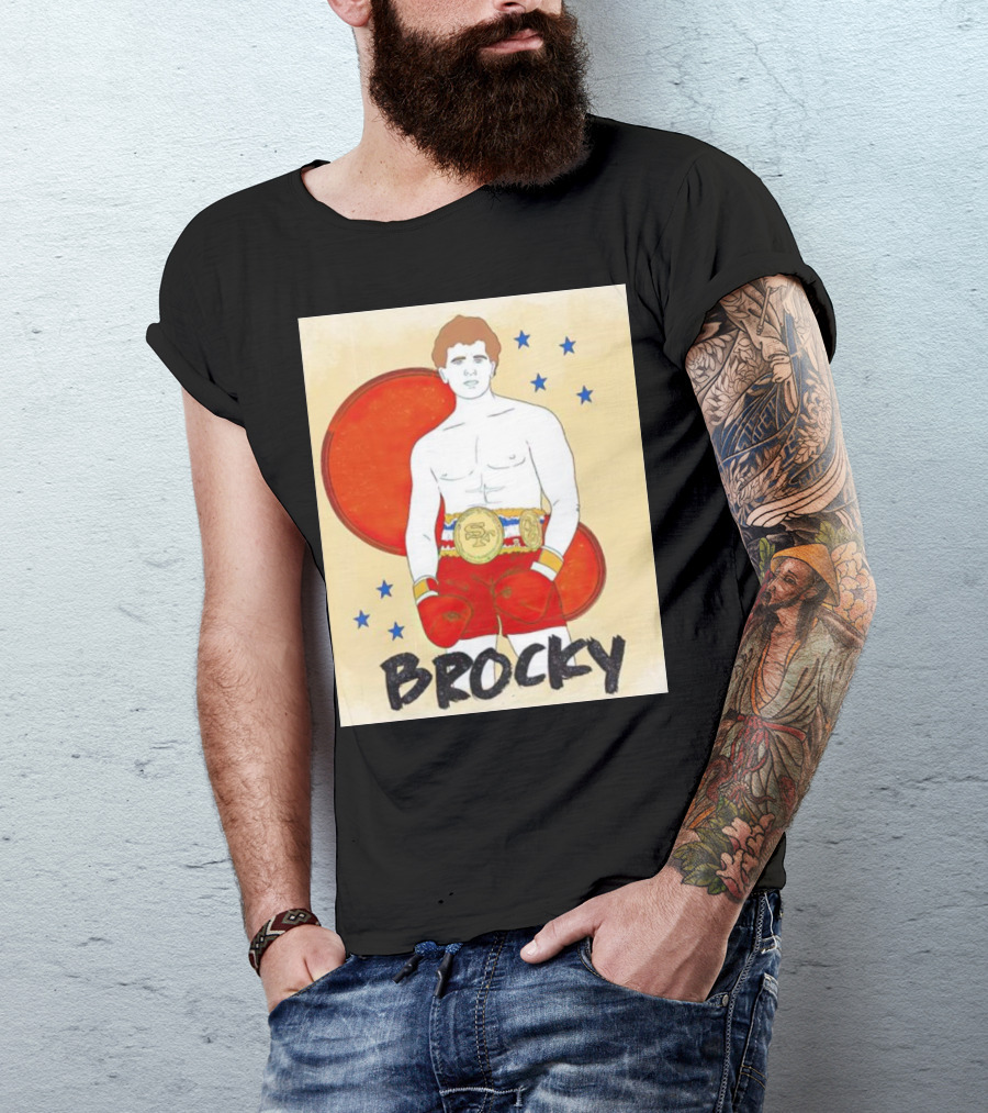 Brocky Boxing Champion Illustration By Rita Oak T-Shirt