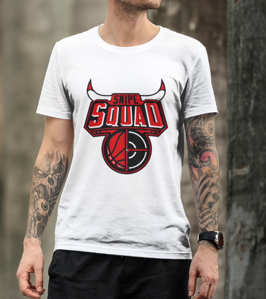 Snipe Squad Bulls Inspired Basketball Target T-Shirt