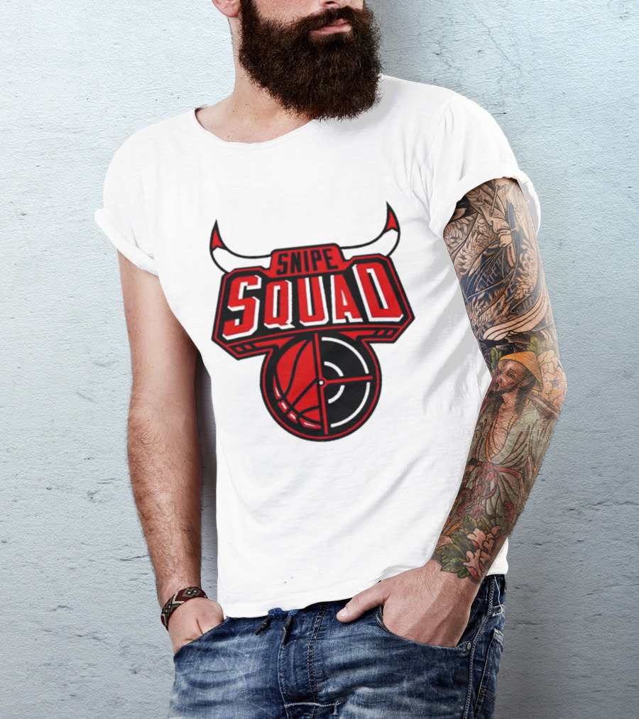Snipe Squad Bulls Inspired Basketball Target T-Shirt