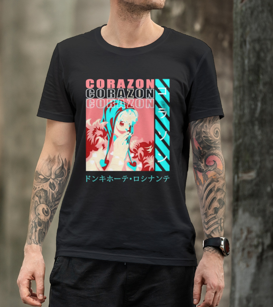 Corazon Donquixote Rosinante One Piece Manga Character T-Shirt