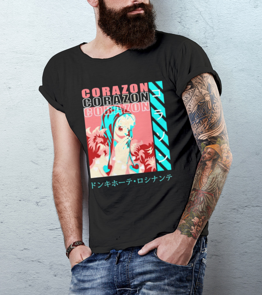 Corazon Donquixote Rosinante One Piece Manga Character T-Shirt