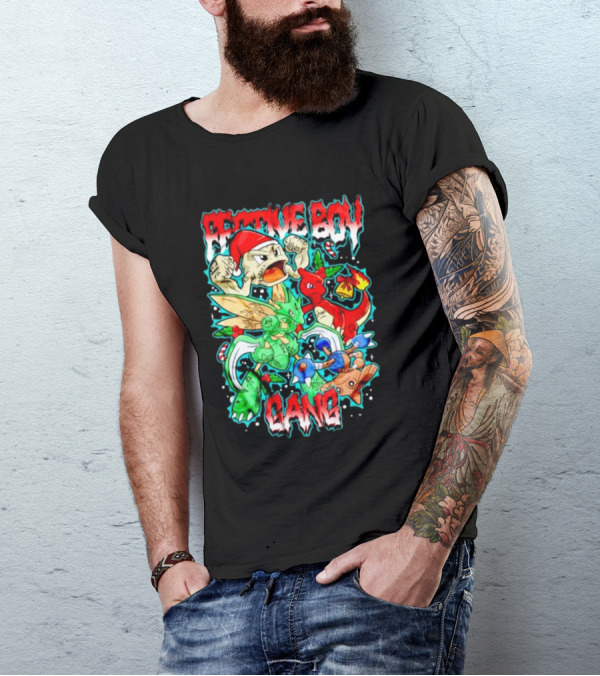 Festive Boy Gang Pokemon Holiday Mashup T-Shirt