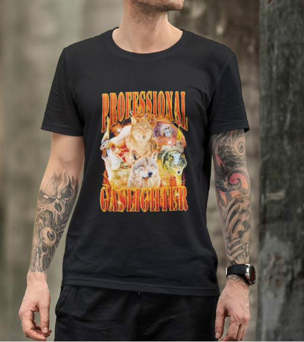 Professional Gaslighter Wolves Vintage T-Shirt