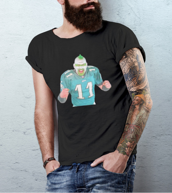 Philadelphia Eagles Fan Jersey 11 Green Face Paint Enthusiast T-Shirt