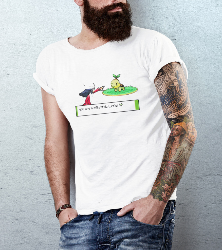 You Are A Silly Little Turtle Retro Pixel Art Showdown T-Shirt