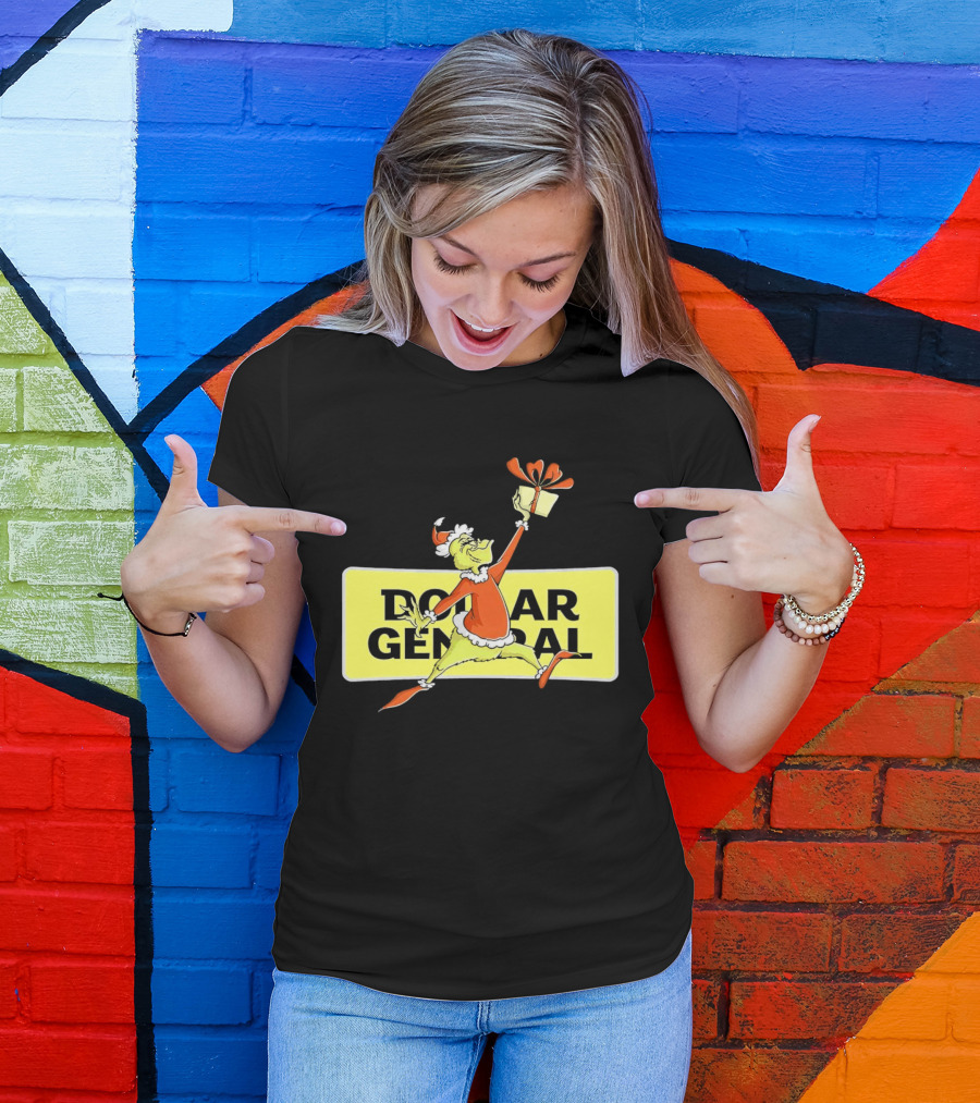 Grinch Christmas Dollar General Gift Iconic Holiday Scene T-Shirt
