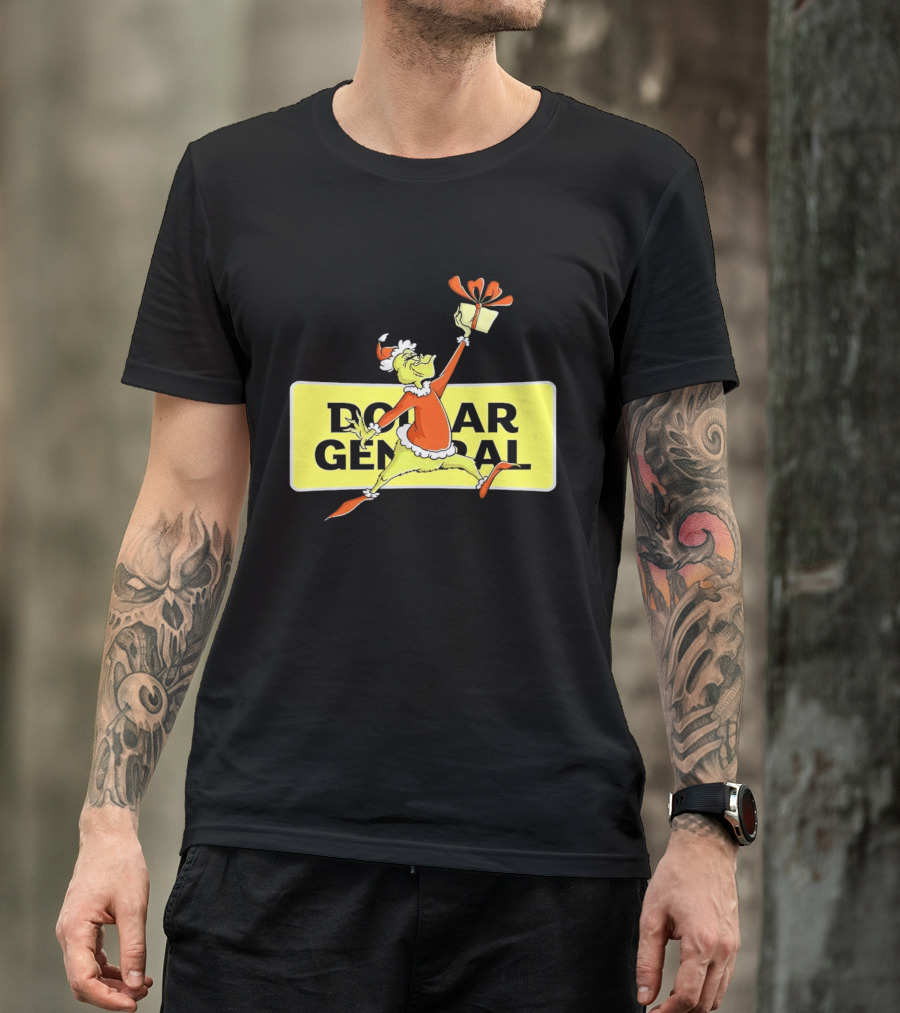 Grinch Christmas Dollar General Gift Iconic Holiday Scene T-Shirt