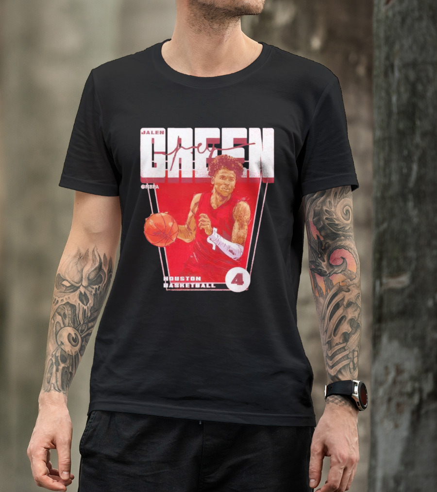 Jalen Green No. 4 Houston Basketball NBA Red Premiere T-Shirt