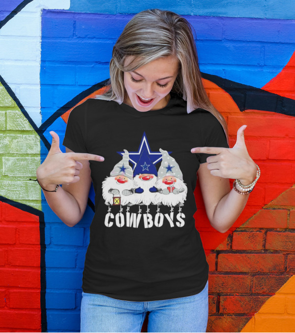 Gnomies Cowboys Christmas Star T-Shirt