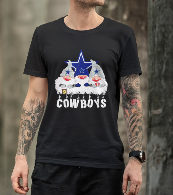Gnomies Cowboys Christmas Star T-Shirt