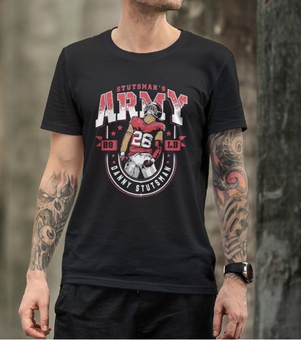 Stutsman's Army Danny Stutsman 28 LB Football Player T-Shirt