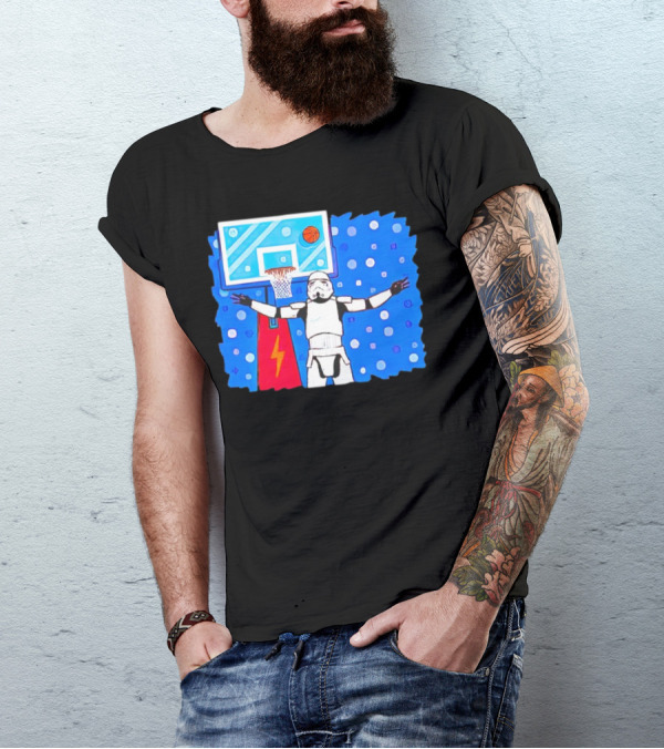 Stormtrooper Basketball No Look Shot T-Shirt