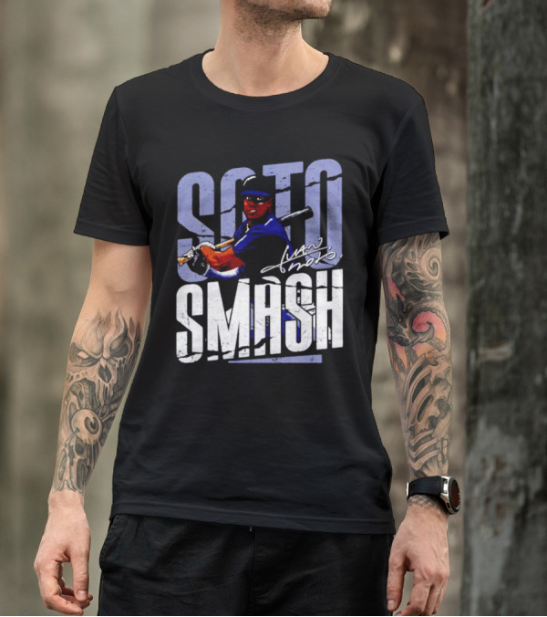 Soto Smash Juan Soto Cartoon Signature T-Shirt