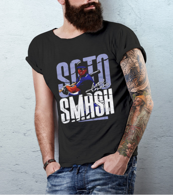 Soto Smash Juan Soto Cartoon Signature T-Shirt
