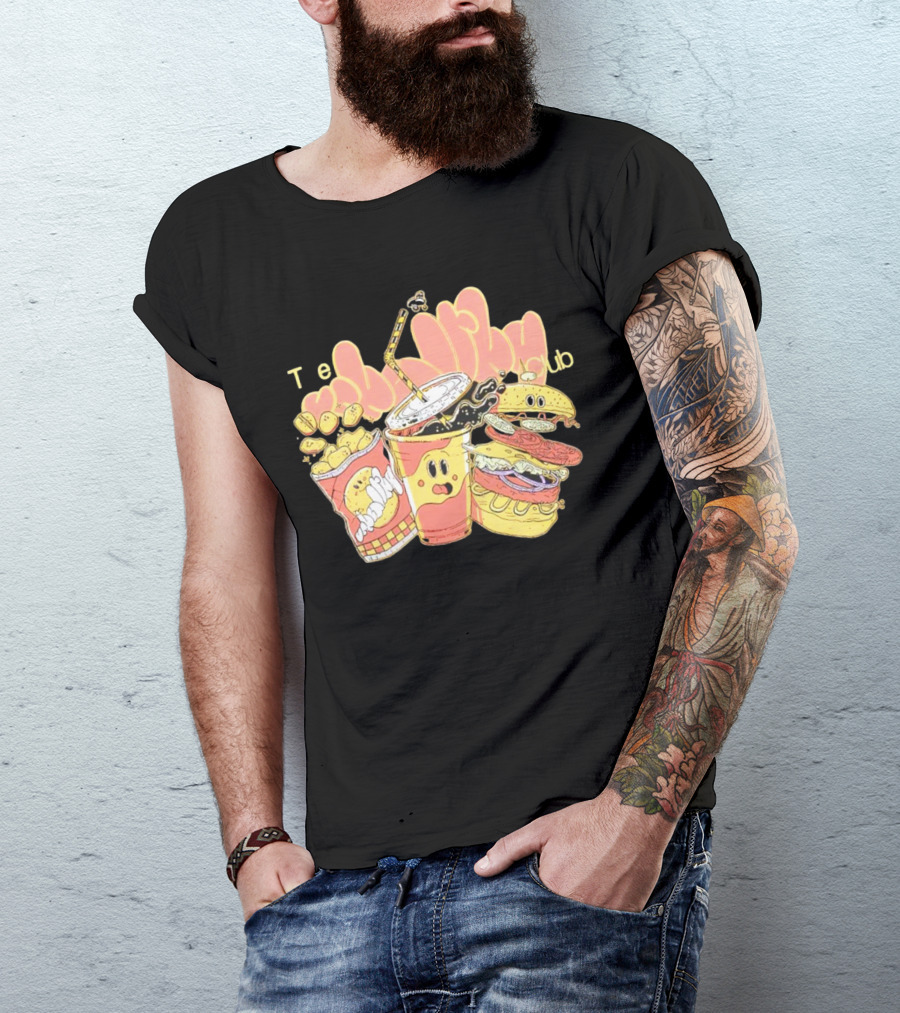 Unhealthy Club Fast Food Teξins Club Mascots T-Shirt
